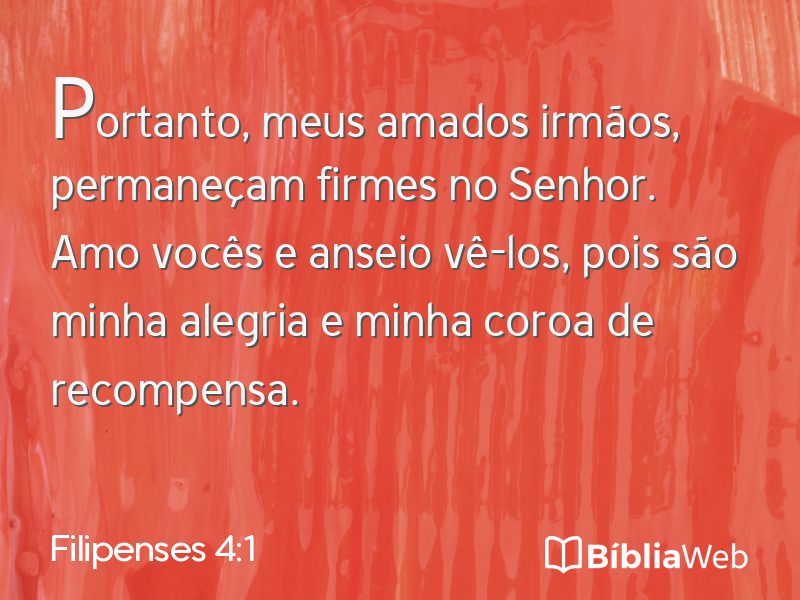 Filipenses 4:1 em imagem para compartilhar