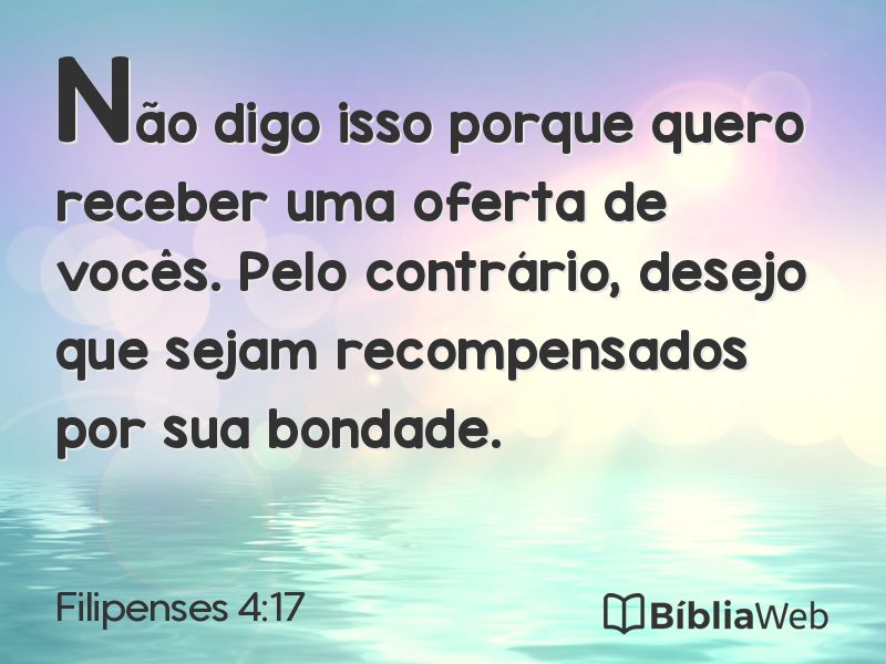 Filipenses 4:17 em imagem para compartilhar
