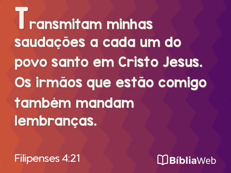 Filipenses 4:21 em imagem para compartilhar