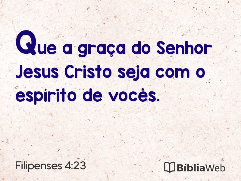 Filipenses 4:23 em imagem para compartilhar