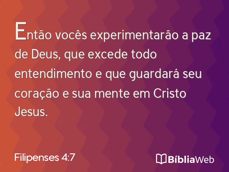 Filipenses 4:7 em imagem para compartilhar