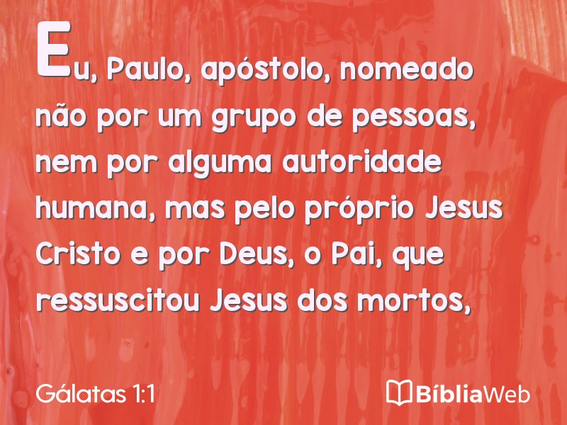 Gálatas 1:1 em imagem para compartilhar