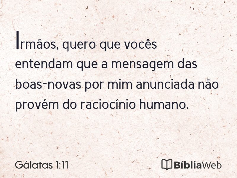Gálatas 1:11 em imagem para compartilhar