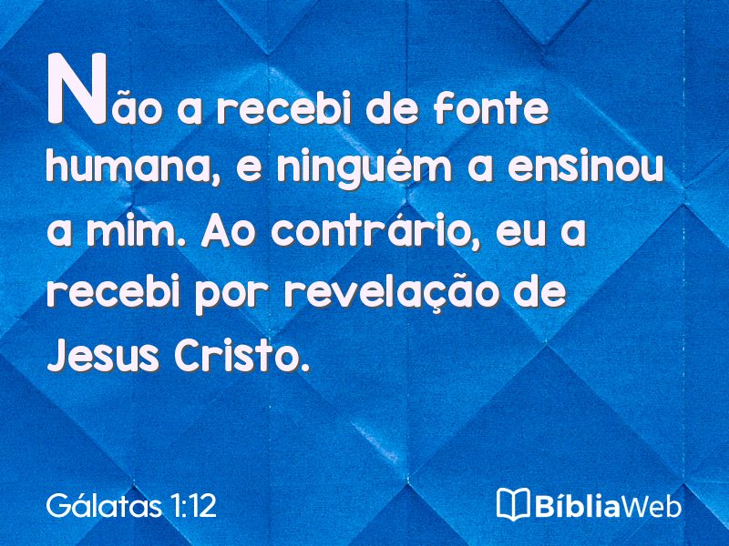 Gálatas 1:12 em imagem para compartilhar
