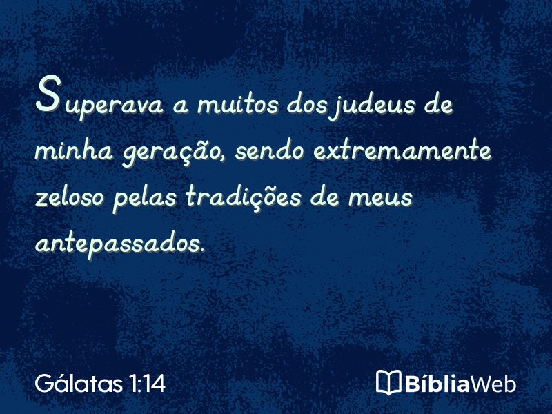 Gálatas 1:14 em imagem para compartilhar