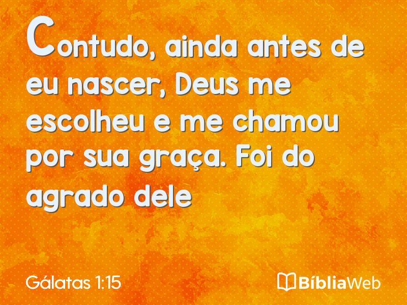 Gálatas 1:15 em imagem para compartilhar
