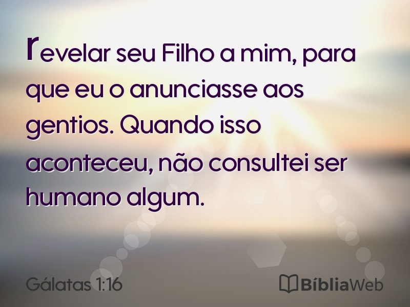Gálatas 1:16 em imagem para compartilhar