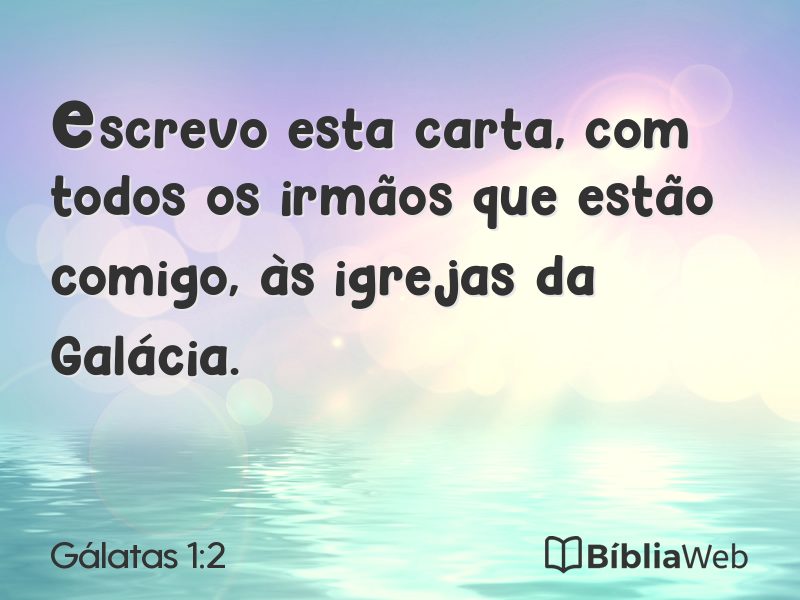 Gálatas 1:2 em imagem para compartilhar