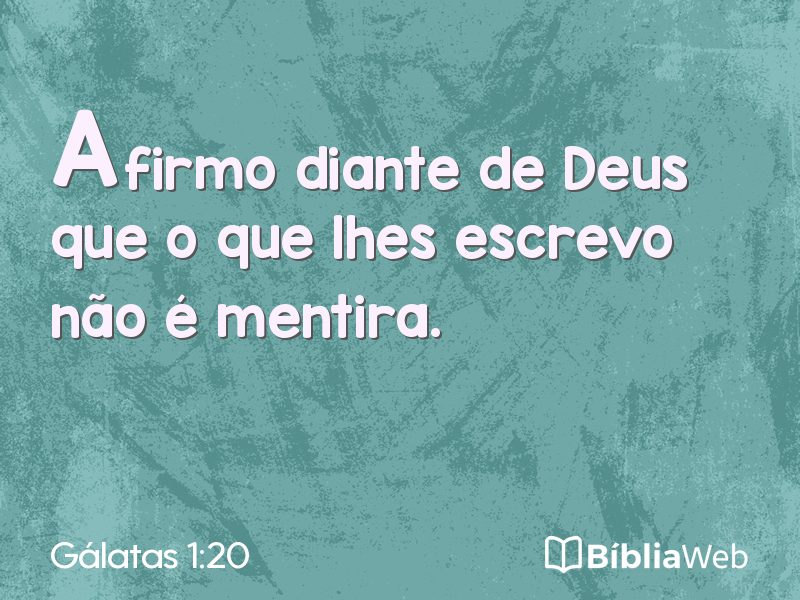 Gálatas 1:20 em imagem para compartilhar