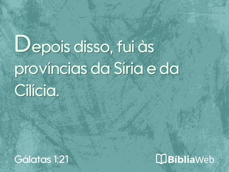 Gálatas 1:21 em imagem para compartilhar