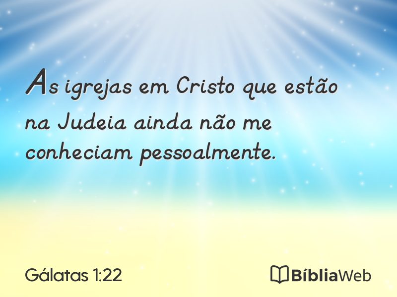 Gálatas 1:22 em imagem para compartilhar