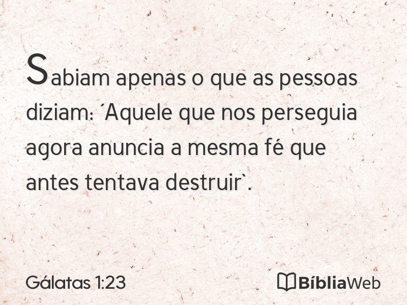 Gálatas 1:23 em imagem para compartilhar