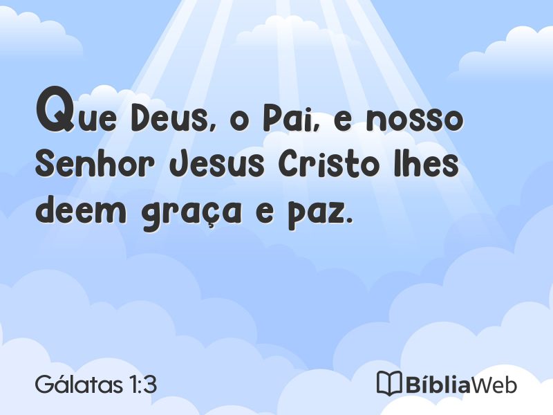 Gálatas 1:3 em imagem para compartilhar