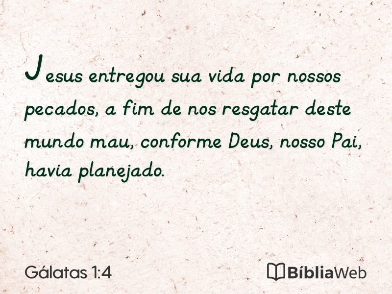 Gálatas 1:4 em imagem para compartilhar