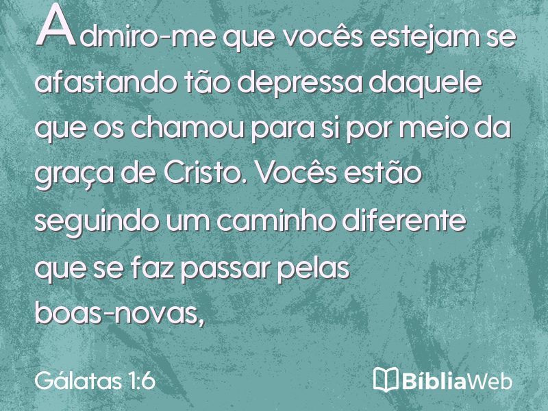 Gálatas 1:6 em imagem para compartilhar