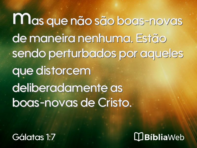 Gálatas 1:7 em imagem para compartilhar