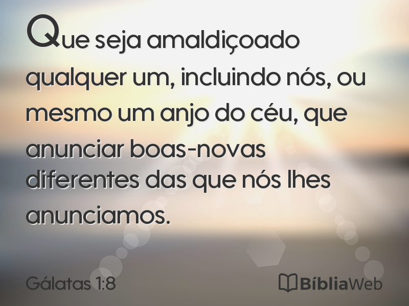 Gálatas 1:8 em imagem para compartilhar