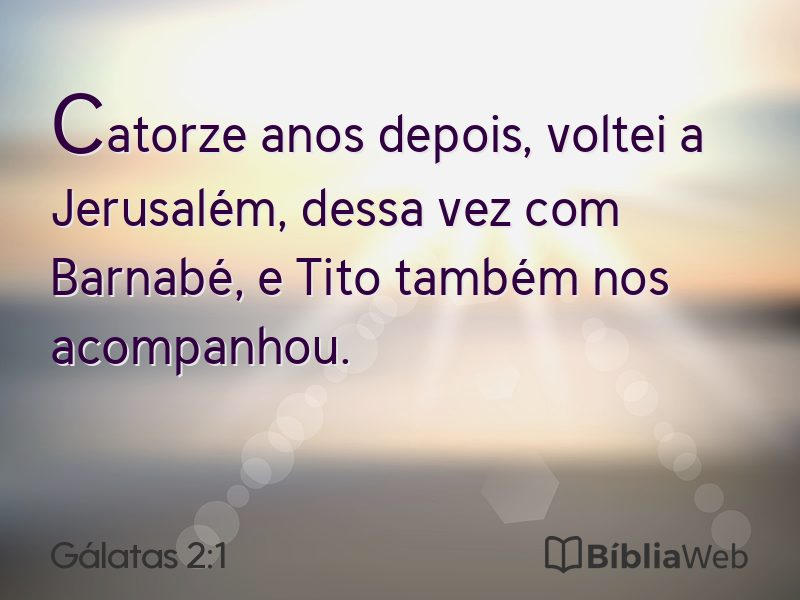 Gálatas 2:1 em imagem para compartilhar