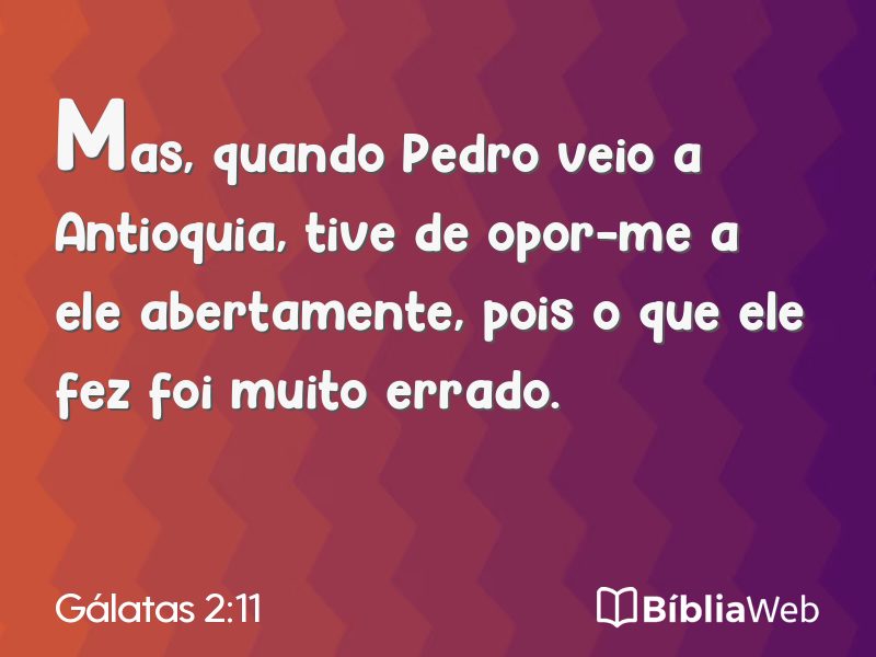 Gálatas 2:11 em imagem para compartilhar