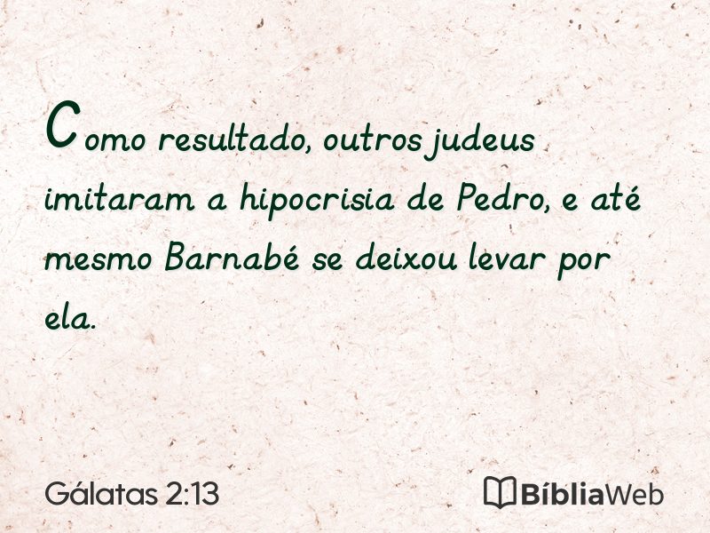 Gálatas 2:13 em imagem para compartilhar