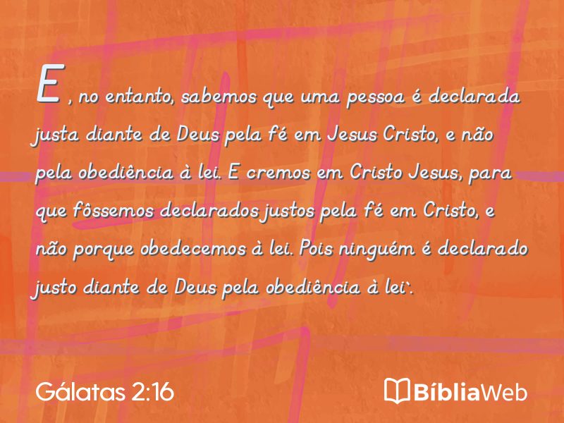 Gálatas 2:16 em imagem para compartilhar