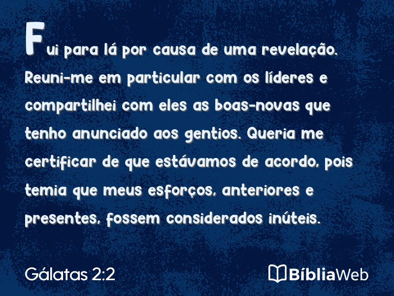 Gálatas 2:2 em imagem para compartilhar