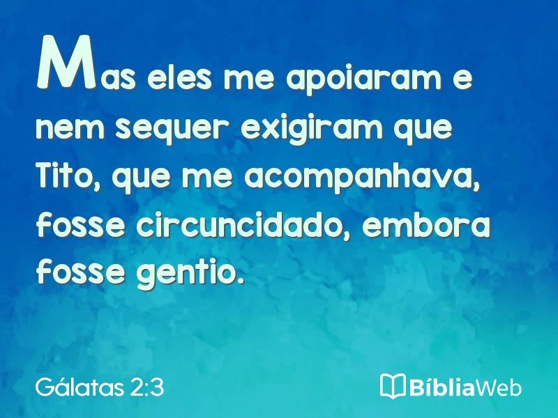Gálatas 2:3 em imagem para compartilhar