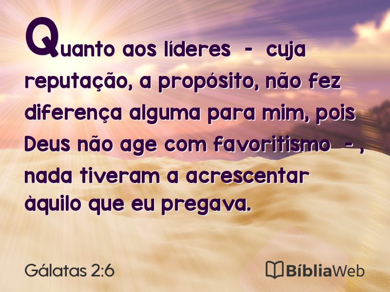 Gálatas 2:6 em imagem para compartilhar