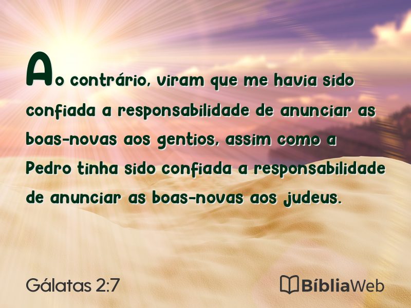 Gálatas 2:7 em imagem para compartilhar