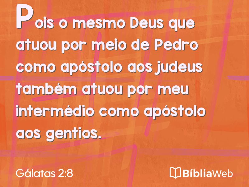 Gálatas 2:8 em imagem para compartilhar