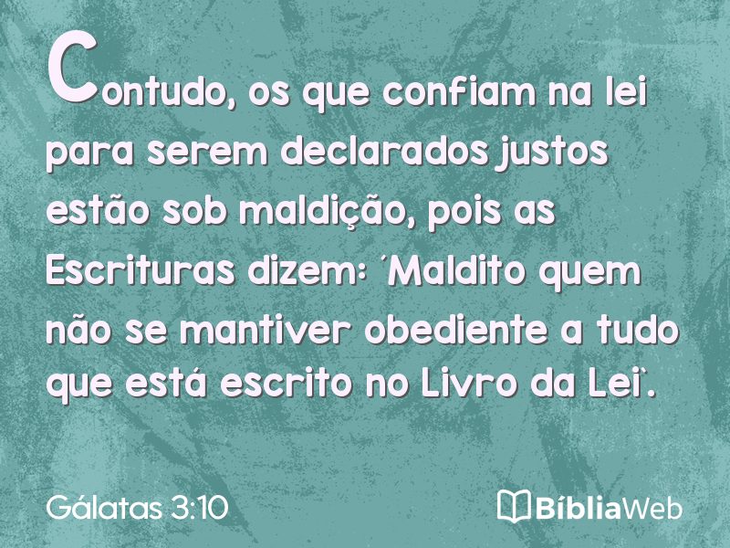 Gálatas 3:10 em imagem para compartilhar