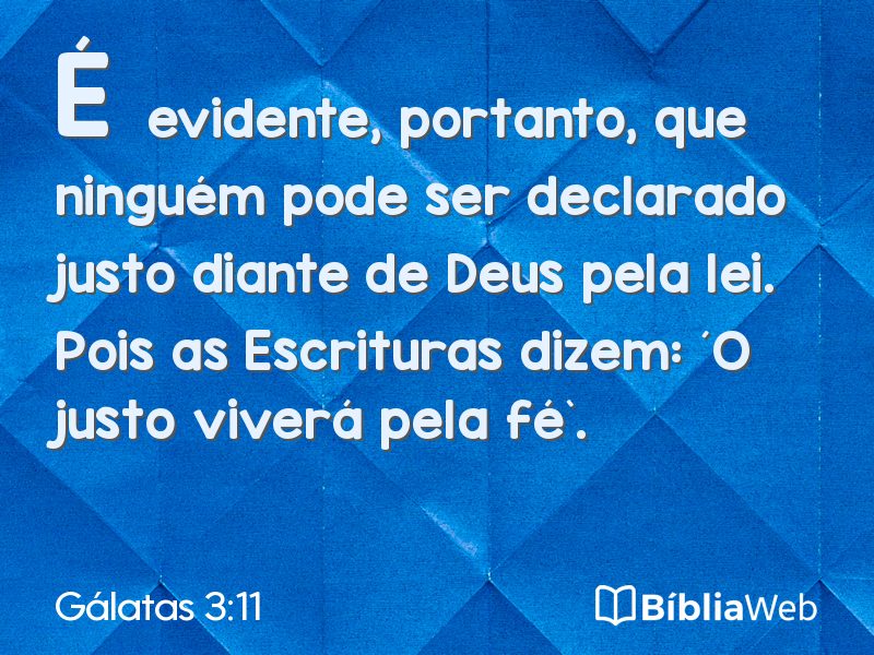 Gálatas 3:11 em imagem para compartilhar