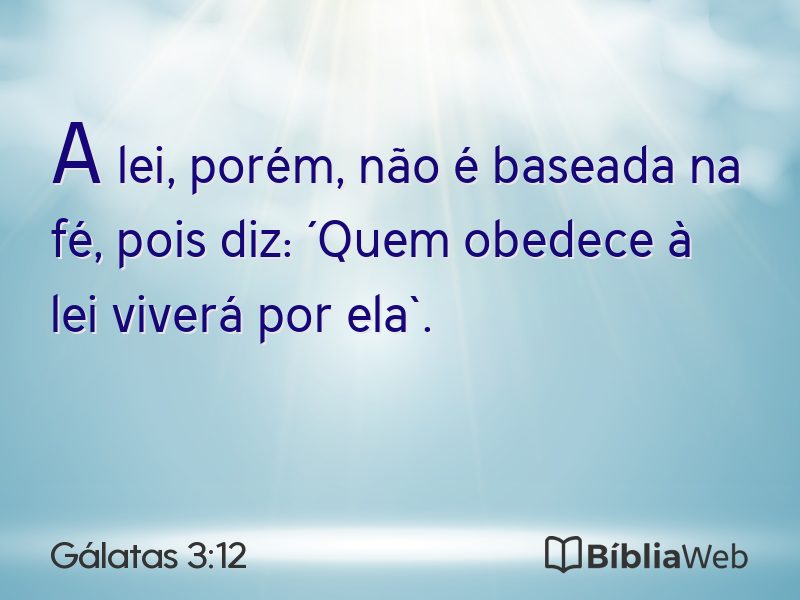 Gálatas 3:12 em imagem para compartilhar