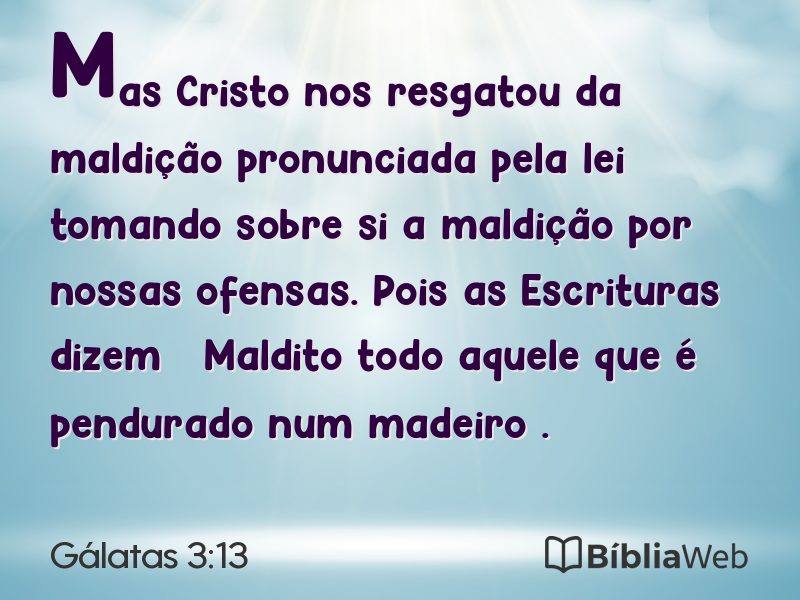 Gálatas 3:13 em imagem para compartilhar