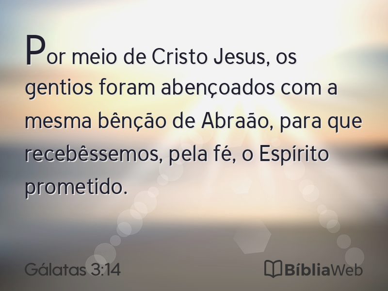 Gálatas 3:14 em imagem para compartilhar