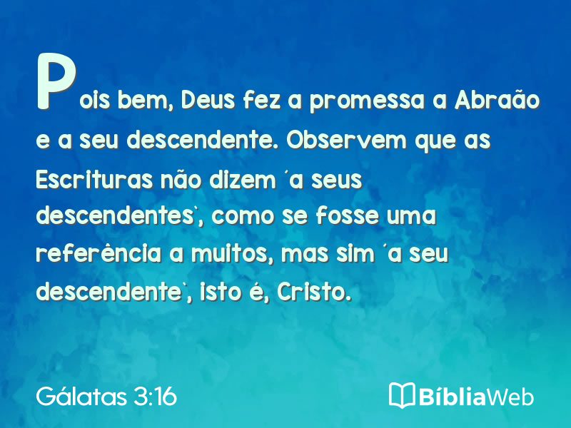 Gálatas 3:16 em imagem para compartilhar