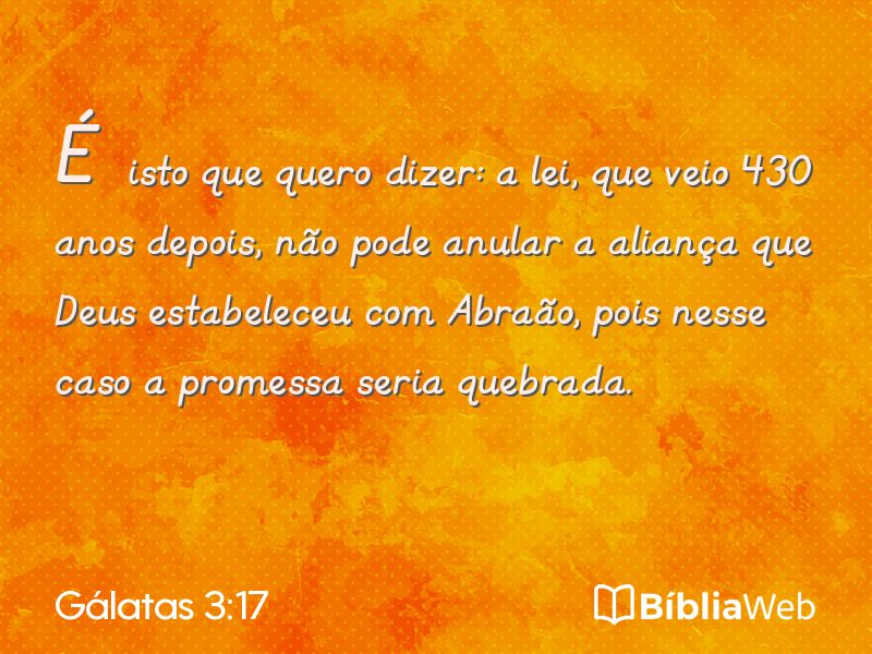 Gálatas 3:17 em imagem para compartilhar