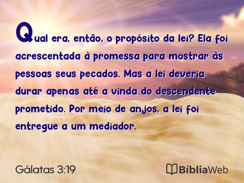 Gálatas 3:19 em imagem para compartilhar