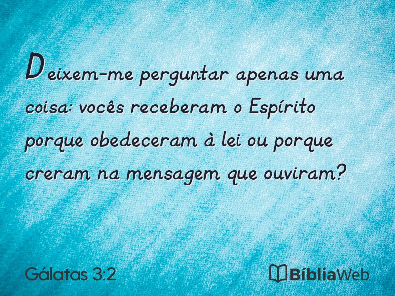 Gálatas 3:2 em imagem para compartilhar