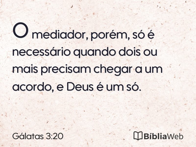 Gálatas 3:20 em imagem para compartilhar