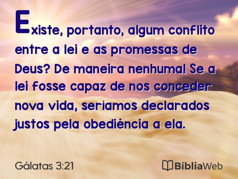 Gálatas 3:21 em imagem para compartilhar