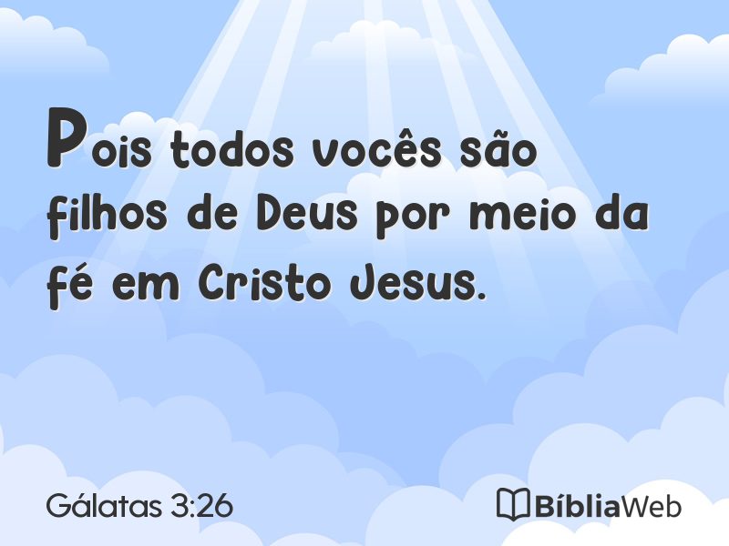 Gálatas 3:26 em imagem para compartilhar