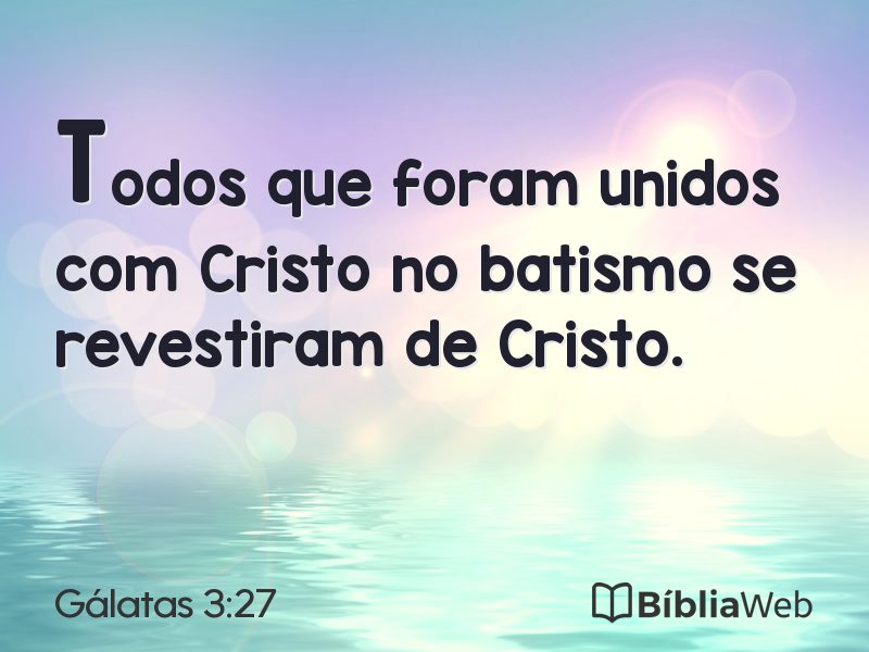 Gálatas 3:27 em imagem para compartilhar