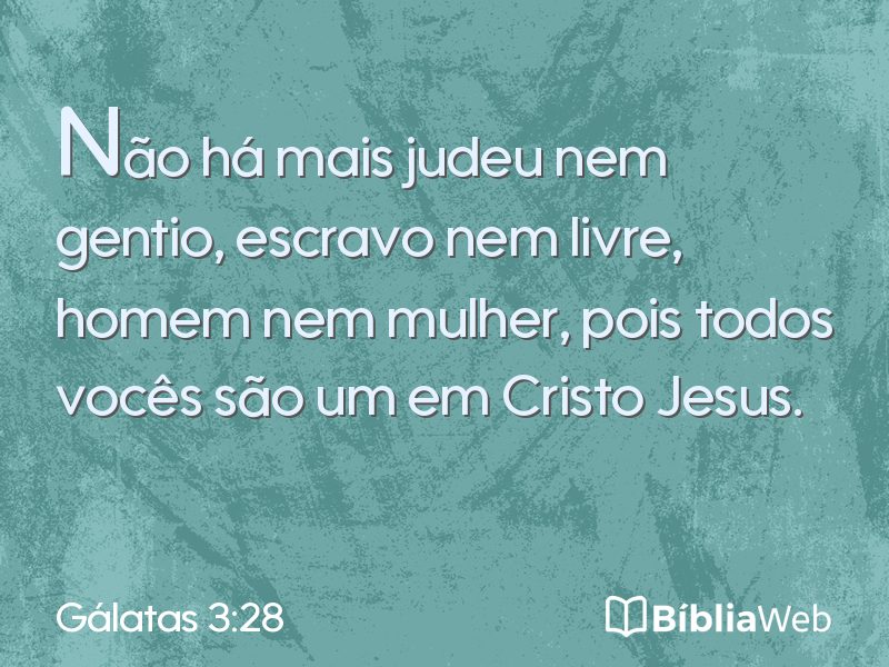 Gálatas 3:28 em imagem para compartilhar