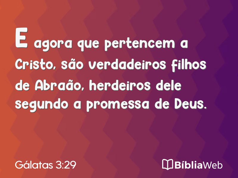 Gálatas 3:29 em imagem para compartilhar