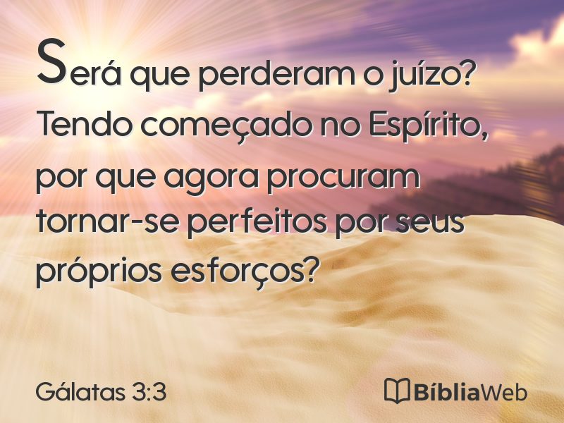 Gálatas 3:3 em imagem para compartilhar