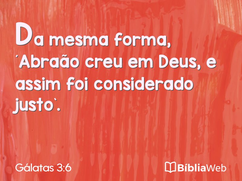 Gálatas 3:6 em imagem para compartilhar