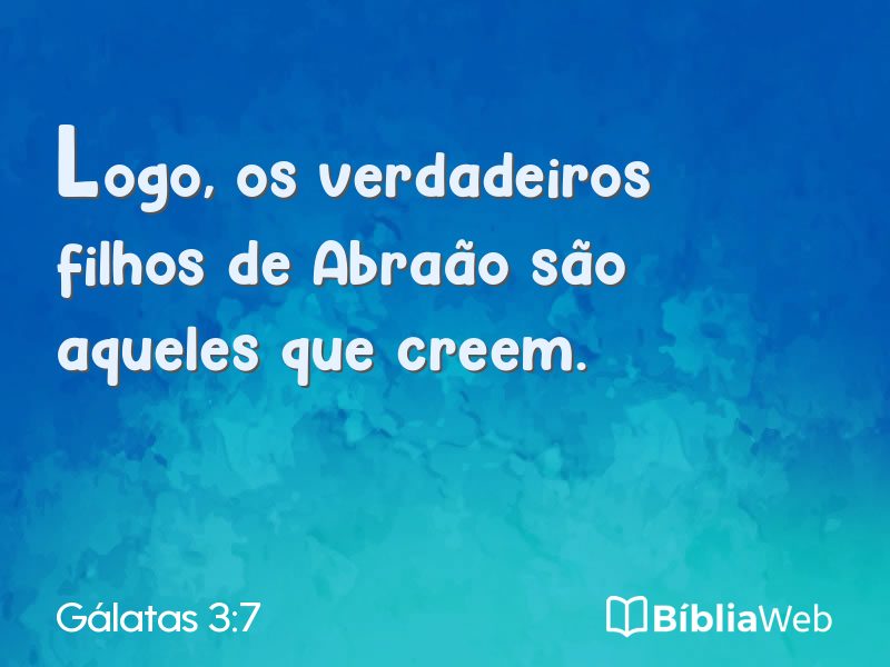 Gálatas 3:7 em imagem para compartilhar