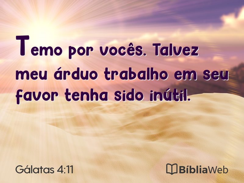 Gálatas 4:11 em imagem para compartilhar