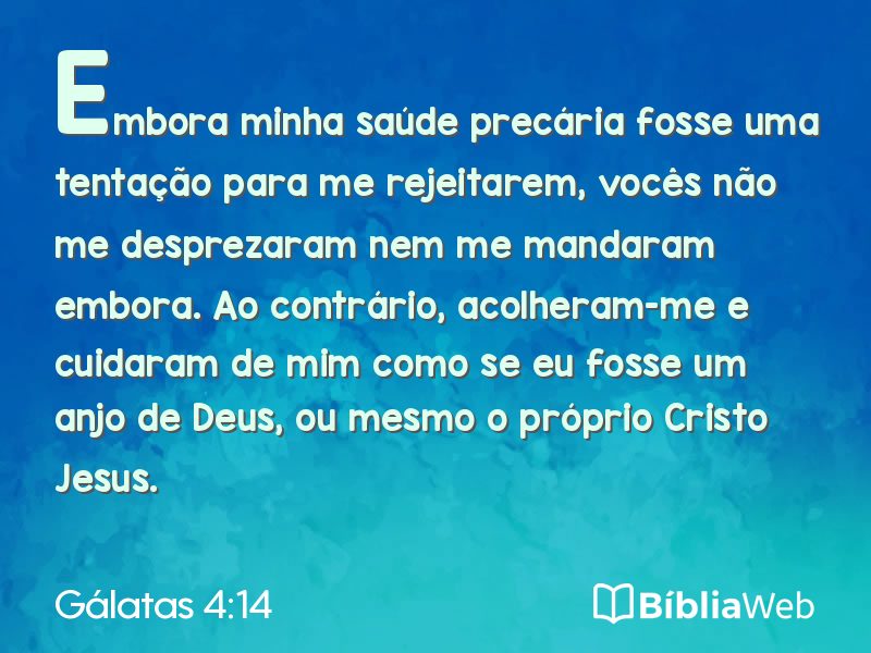 Gálatas 4:14 em imagem para compartilhar